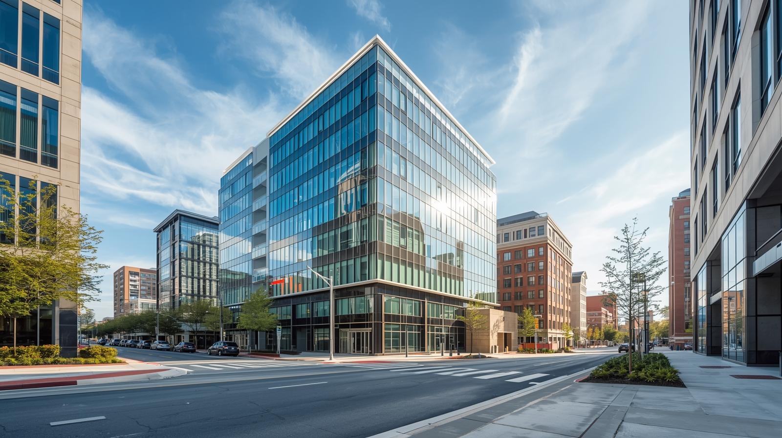 Downtown Rockville Maryland business district representing Frederick Interpreting Agency services in Montgomery County