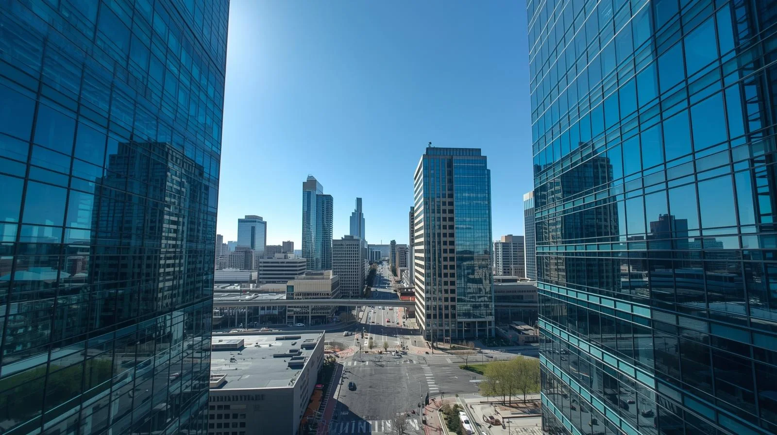 Tysons Corner Virginia skyline with modern office towers representing Frederick Interpreting Agency services in Northern Virginia
